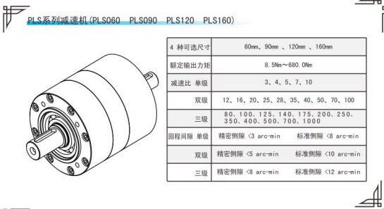 PLS系列行星減速機參數(shù)表 PLS系列行星減速機參數(shù)表